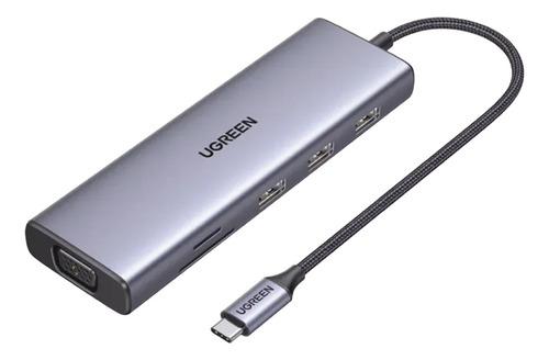Docking Ugreen 9 En 1 C Hdmi 4k Vga Usb 3.0 Sd Tf Pd C 100w
