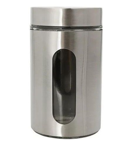 Pote Porta Mantimentos Inox Com Visor - 1l