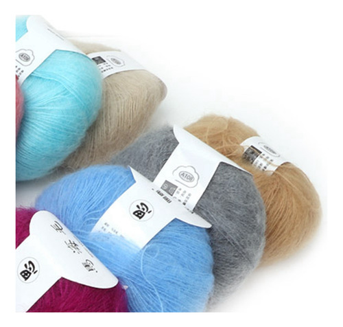Hilo De Lana Larga De Angora Tejido De Mohair Suave De Angol