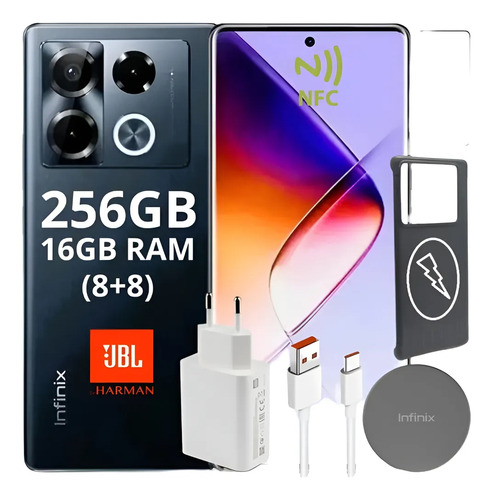 Infinix Note 40 Pro 5g 256gb 8gb Ram + Cargador Inalambrico Negro