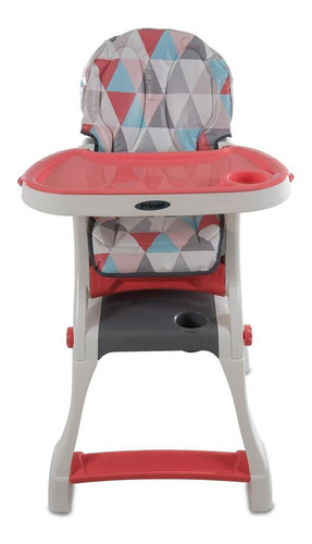 Silla Alta Prinsel Kinder City Triángulos Rosa Estampado Rosa