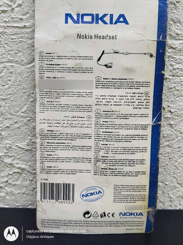 Nokia Headset Manos Libres Hs-5 En Blister Retro 2005 Orig Blanco (Usado)