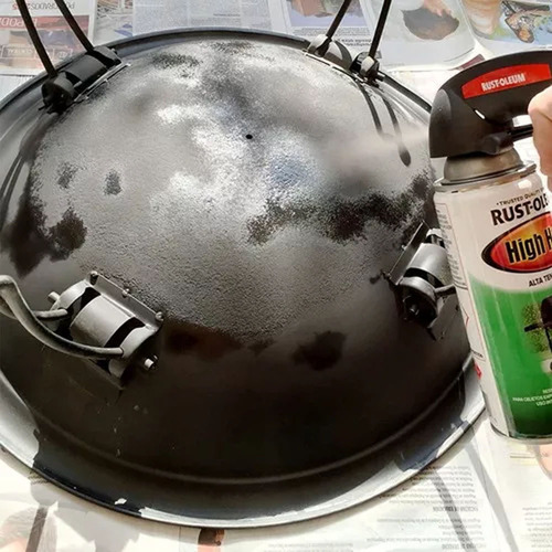 Spray Preto Semibrilho Alta Temp 650oc Autoprimer Rust Oleum
