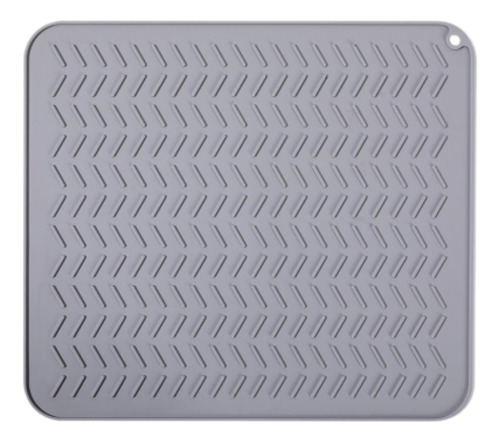 Bandeja De Silicona Para Secar Platos Que Protege Las S Gris
