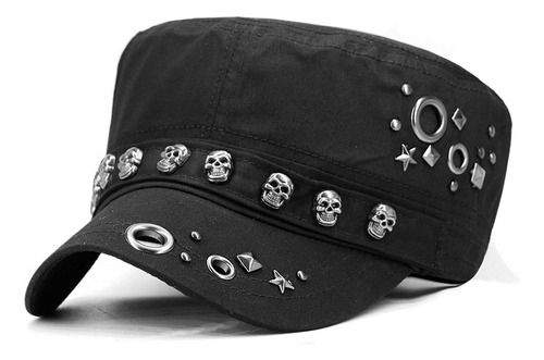 Gorra Para Adulto, Estilo Punk Rock, Calavera, Remache, Punt