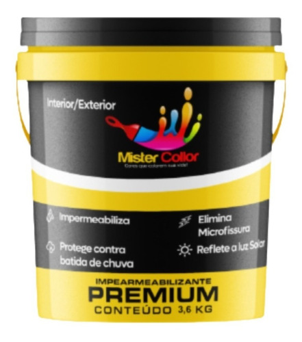 Borracha Liquida Mister Collor 3,6lts + Pincel De Brinde 