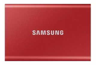 Disco sólido SSD externo Samsung Portable SSD T7 MU-PC1T0 1TB rojo