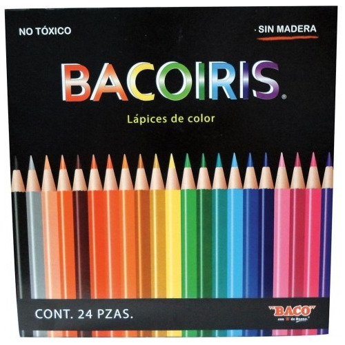 Lápices De Colores C/24 Piezas Largos Bacoiris