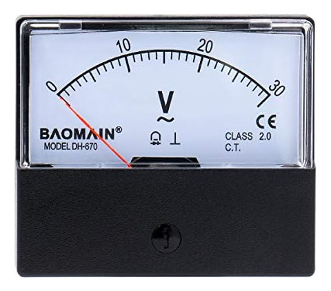 Voltímetro Baomain Dh-670 Ac 0-30v Medidor De Voltaje De Vol