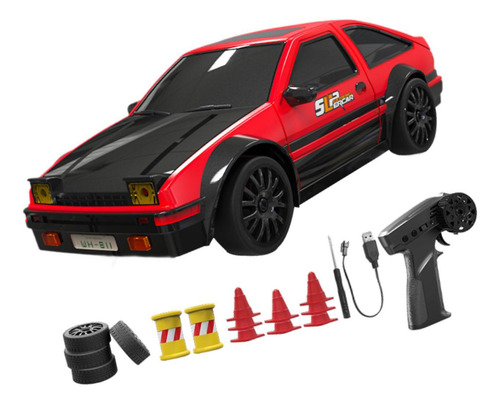 Modelo De Coche De Derrape A Escala 1/24, Negro Rojo
