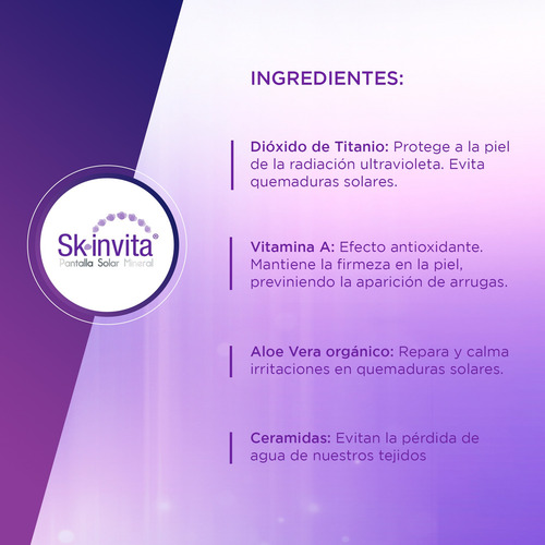 Skinvita Protector Solar Mineral Fotoprotección Con Color
