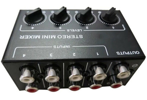 Imagen 2 de 2 de Mini Mixer N-audio Cx400 4 Canales Estereo Rca