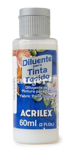 Imagen 2 de 2 de Diluyente De Pintura Para Tela Marca Acrilex 60ml
