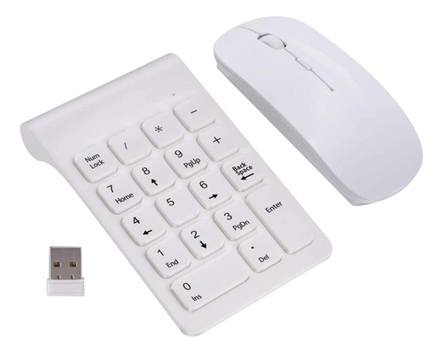 Numérico 2.4g Silencioso Inalámbrico Usb Con Mouse Para