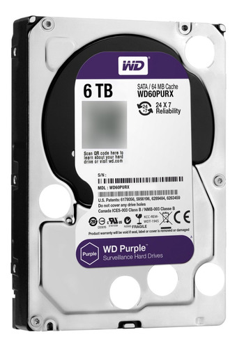 Disco Duro Interno Western Digital Wd Purple  6tb