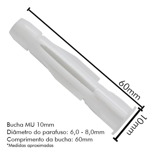 Bucha Fix.sfor Mu 10 C/250 P/tijolo Fur