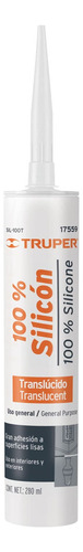 Sellador Transparente 100% Silicón De 280 Ml, Truper