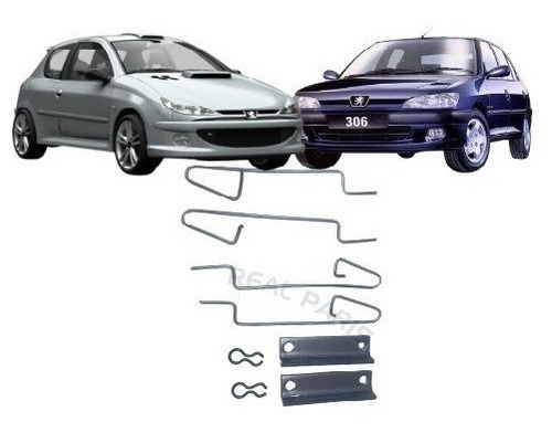 Kit Trava Pastilha Traseira Peugeot 206 207 306 Xsara