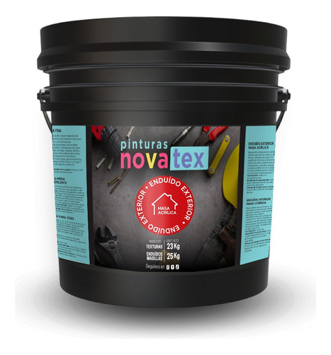 Enduido Exterior Novatex En Balde 25 Kg