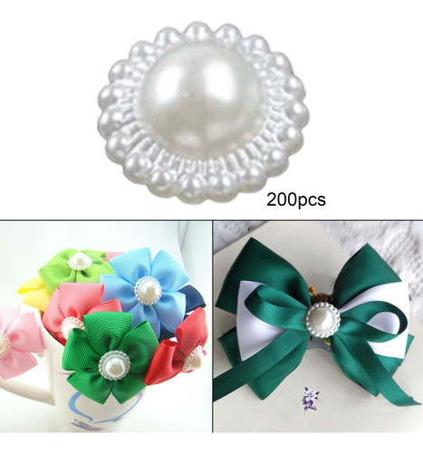 2 Botones De Perlas Rhinestone Flatback Cabochon Diy Craft