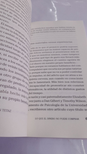 Lo Que El Dinero No Puede Pagar Martin Tetaz G11 (Usado)