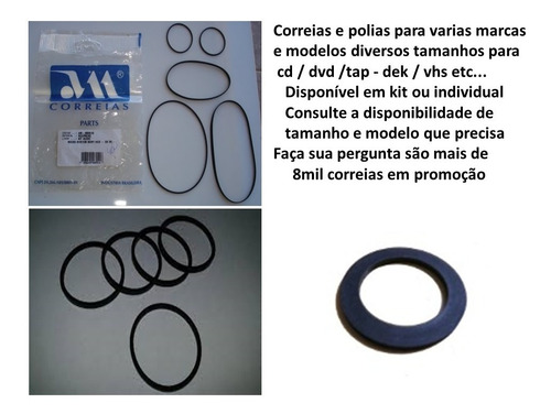 Kit De 6x Correias 2x6cm/2x6,5cm /2x7,0cm Todas 1,2mm 