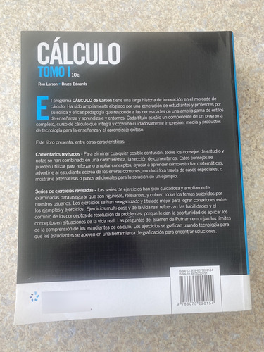 Calculo Tomo 1, Larson & Edwards, Cengage Learning (Usado)