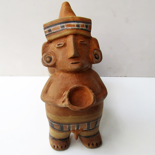 Vasija Silbadora Cerámica Precolombina Peru Inca Mamakolla