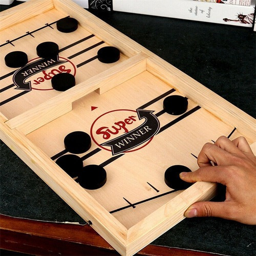 Juego De Mesa De Hockey De Madera Game Battle