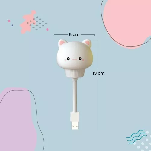 Luz De Noche Usb Infantil Bebe Lampara Animalitos Velador