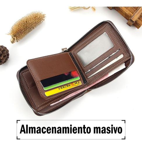 Imagen 4 de 8 de Carteras Para Caballero Billetera Hombre Tarjetero De Piel
