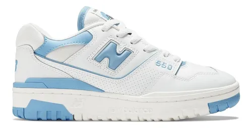 Tenis New Balance 550 Mujer-blanco/celeste