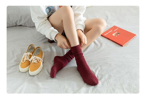6 Pares Calcetines De Mujer Calcetines De Algodón De