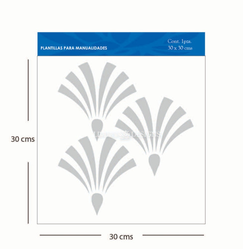 Plantilla Living Manualidades Stencil 30x30cm Art Deco