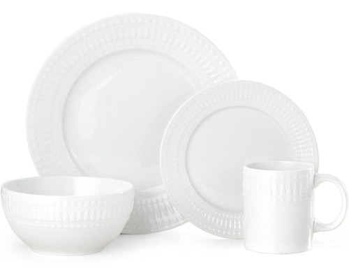 Set Vajilla Pfaltzgraff Cassandra 16pz Blanco