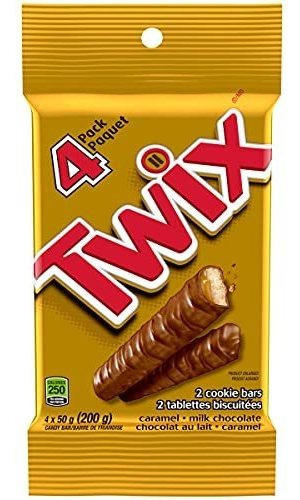 Twix Chocolate 4 Paquetes De 200 Gramos - 7,05 Onzas Importa