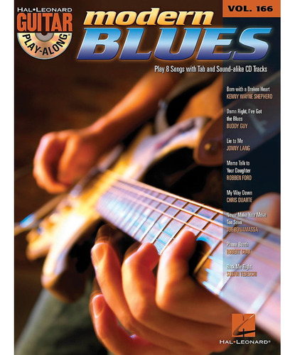 Libro Hal Leonard Modern Blues Guitar Play-along Volume 166