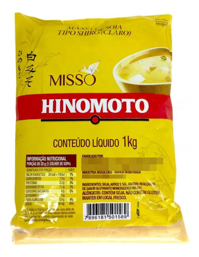 Miso Blanco Shiro 1 Kg Marca Hinomoto