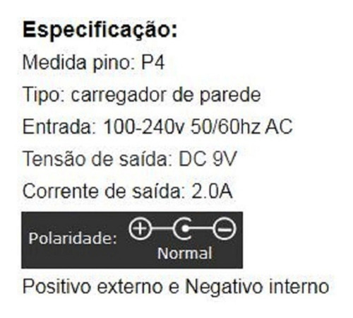 Imagem 2 de 6 de Fonte 9v 2a Rotulador Brother Pt-80 Pt-h110 Pt-e110 Pt-d210