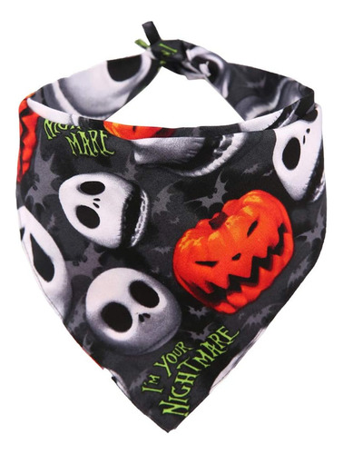 Kzharee - Bandana Reversible De Halloween Para Perros  Gatos