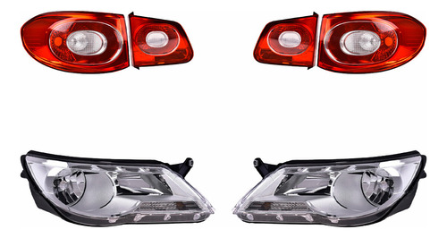 Faros + Calaveras Depo Volkswagen Tiguan Del 2009 Al 2011