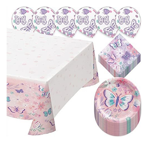 Paquetes De Fiesta - Butterfly Party Flutter Floral Paper D