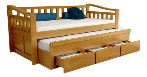 comprar Bicama Madeira Maciça Safira 3 Gavetas - Alto Padrão Bedroom Cor Imbuia