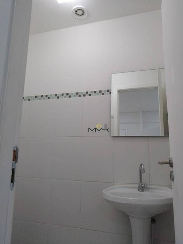 Imagem 8 de 11 de Sala Comercial Para Locação - The Blue Officemall - 52m² Com Banheiro Privativo, Copa, 3 Salas E 1 Vaga De Garagem - Sa0149