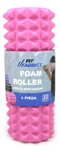 Rolo Rodillo Yoga Pilates Foam Texturizado Masajeador Color Fucsia