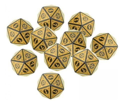 5 Juego De Dados De 10 Uds. Letras Inglesas Resistentes Al