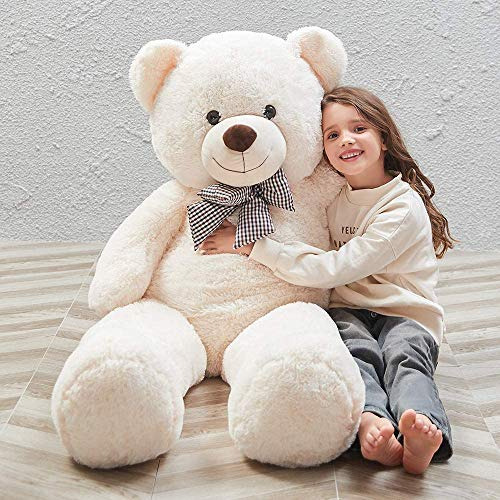 Oso De Peluche Afelpado 47 Pulgadas Relleno Algodon Blanco