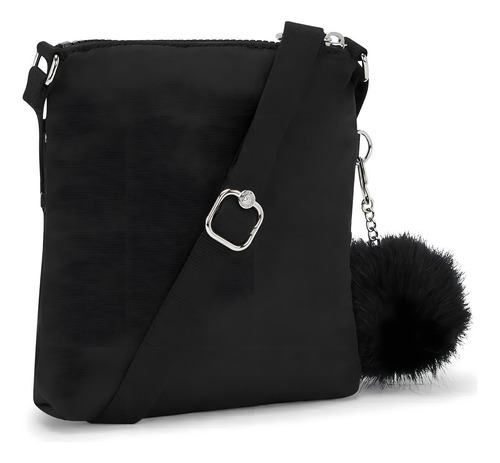 Bolsa Crossbody Kipling Alvar Diseño Color Solido De Nylon Black Gg23 Asas Color Igual Al Resto De La Bolsa