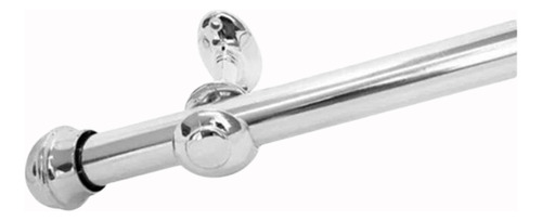 Kit Varão Simples 1,5 Metro 19mm Cromado