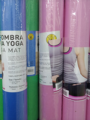 Mat De Yoga Colchoneta Para Yoga 3mm Y 4mm De Espesor 